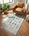 Seville Stripes Collection Area Rug -  Granada (Blue) Rectangle Blue  lifestyle 19