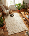Savannah Weave Collection Area Rug - Serengeti Rectangle Ivory  lifestyle 45