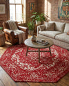 Georgetown Rugs Collection Area Rug - Dupont (Red) Octagon Red  lifestyle 72