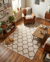 Lattice Gardens Collection Area Rug -  Bloomfield (Beige and Light Brown) Rectangle Beige and Light Brown  lifestyle 7