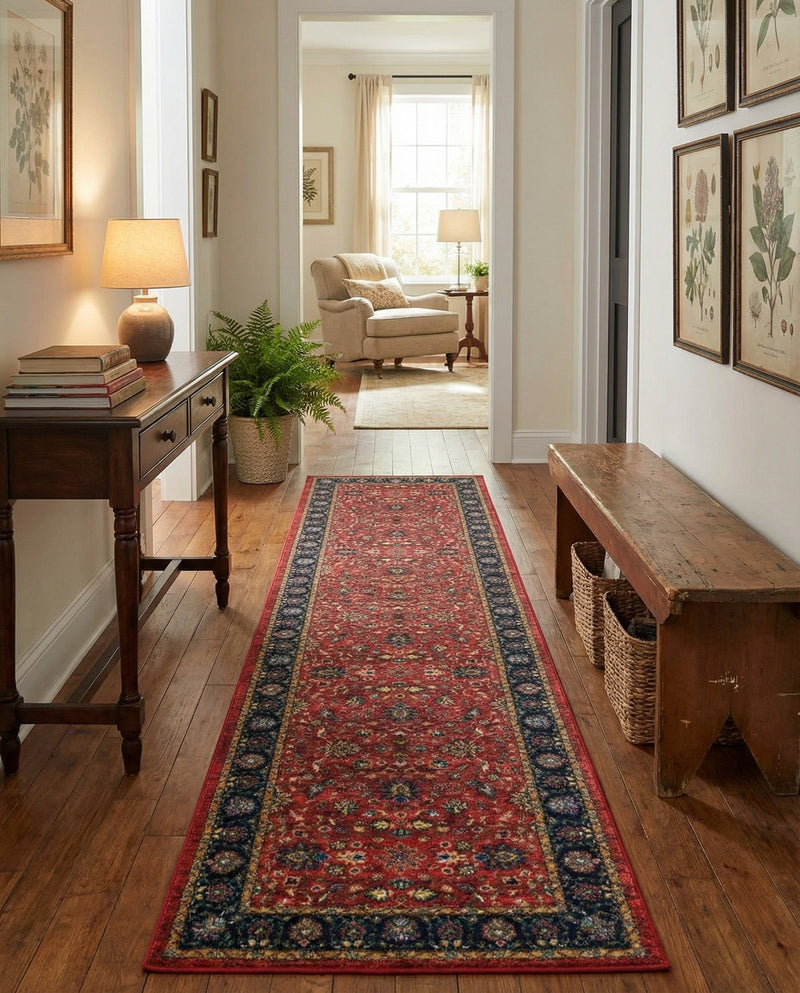 Casablanca Tapestry Collection Area Rug -  Marrakech (Classic Red) Runner Classic Red  lifestyle 44