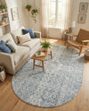 Coastal Haven Collection Area Rug -  Shoreline Oval Gray  lifestyle 76