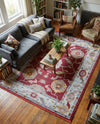 Arcadia Rugs Collection Area Rug - Eden (Red) Rectangle Red  lifestyle 5