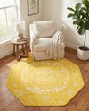 Georgetown Rugs Collection Area Rug - Dupont (Yellow) Octagon Yellow  lifestyle 66