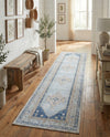 Savannah Series Collection Area Rug -  Augusta (Sky blue) Runner Sky blue  lifestyle 43