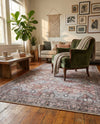 Heritage Elegance Collection Area Rug -  Hampton Rectangle Antique Red  lifestyle 16