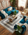 Sahara Chic Collection Area Rug -  Casablanca Rectangle Gray  lifestyle 29