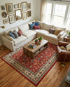 Isfahan Elegance Collection Area Rug - Naghsh-e Jahan (Terracotta) Rectangle Terracotta  lifestyle 24