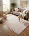 Seychelles Stripes Collection Area Rug - Mahe (Pink) Rectangle Pink  lifestyle 4