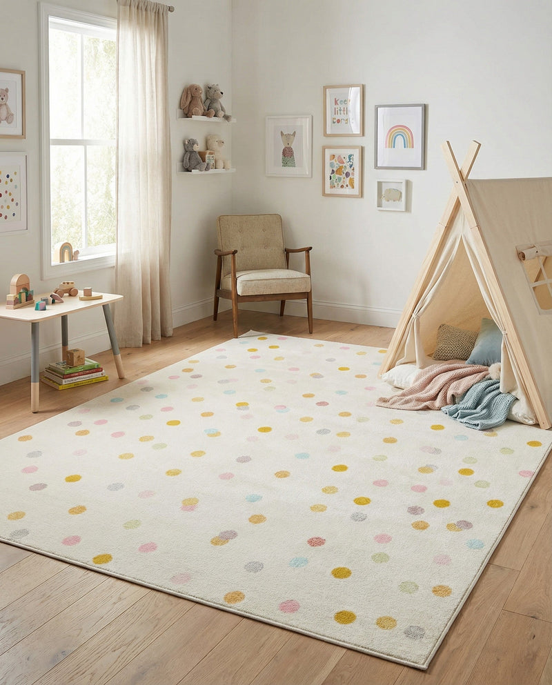 Wonder Tykes Collection Area Rug -  Fable Rectangle Ivory  lifestyle 12