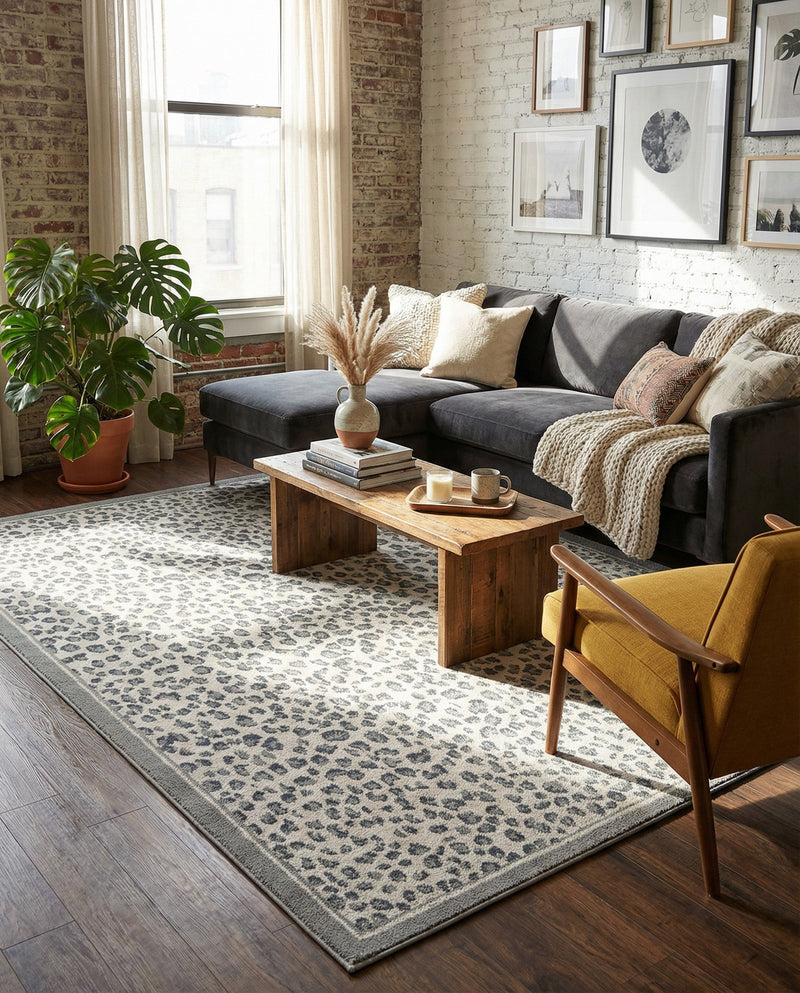 Savannah Sojourn Collection Area Rug - Serengeti Rectangle Gray  lifestyle 50