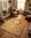 Brighton Terrace Collection Area Rug - Hove (Gold) Rectangle Gold  lifestyle 23