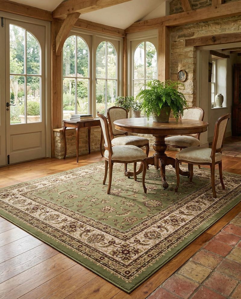 Jaipur Elegance Collection Area Rug -  Nahargarh (Green) Square Green  lifestyle 79