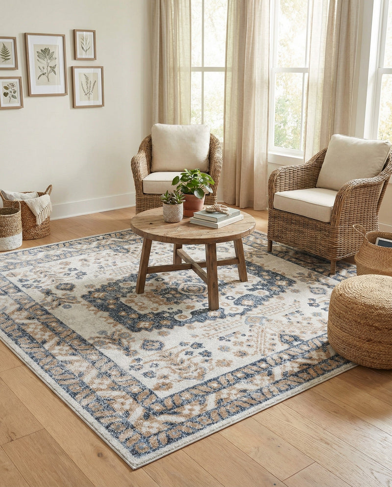 Cambridge Classics Collection Area Rug -  Pembroke (Cream) Square Cream  lifestyle 60