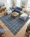 Seaside Haven Rugs Collection Area Rug - Sapphire (Blue) Square Blue  lifestyle 51