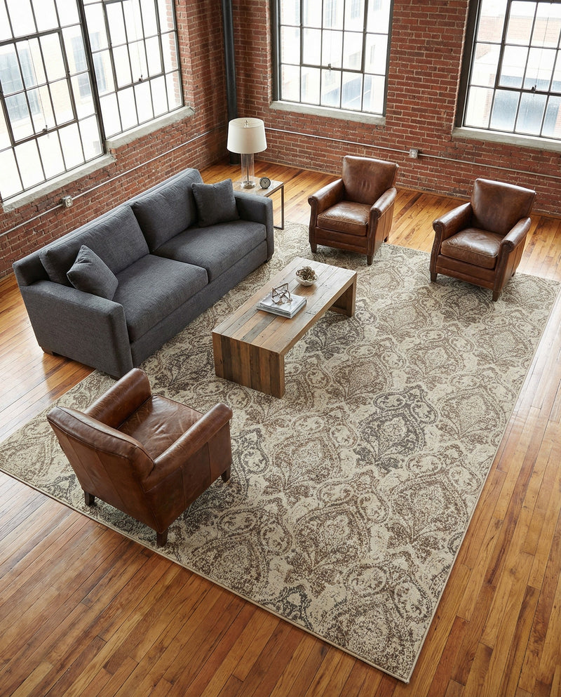 Gobi Sands Collection Area Rug -  Hami Rectangle Beige  lifestyle 6