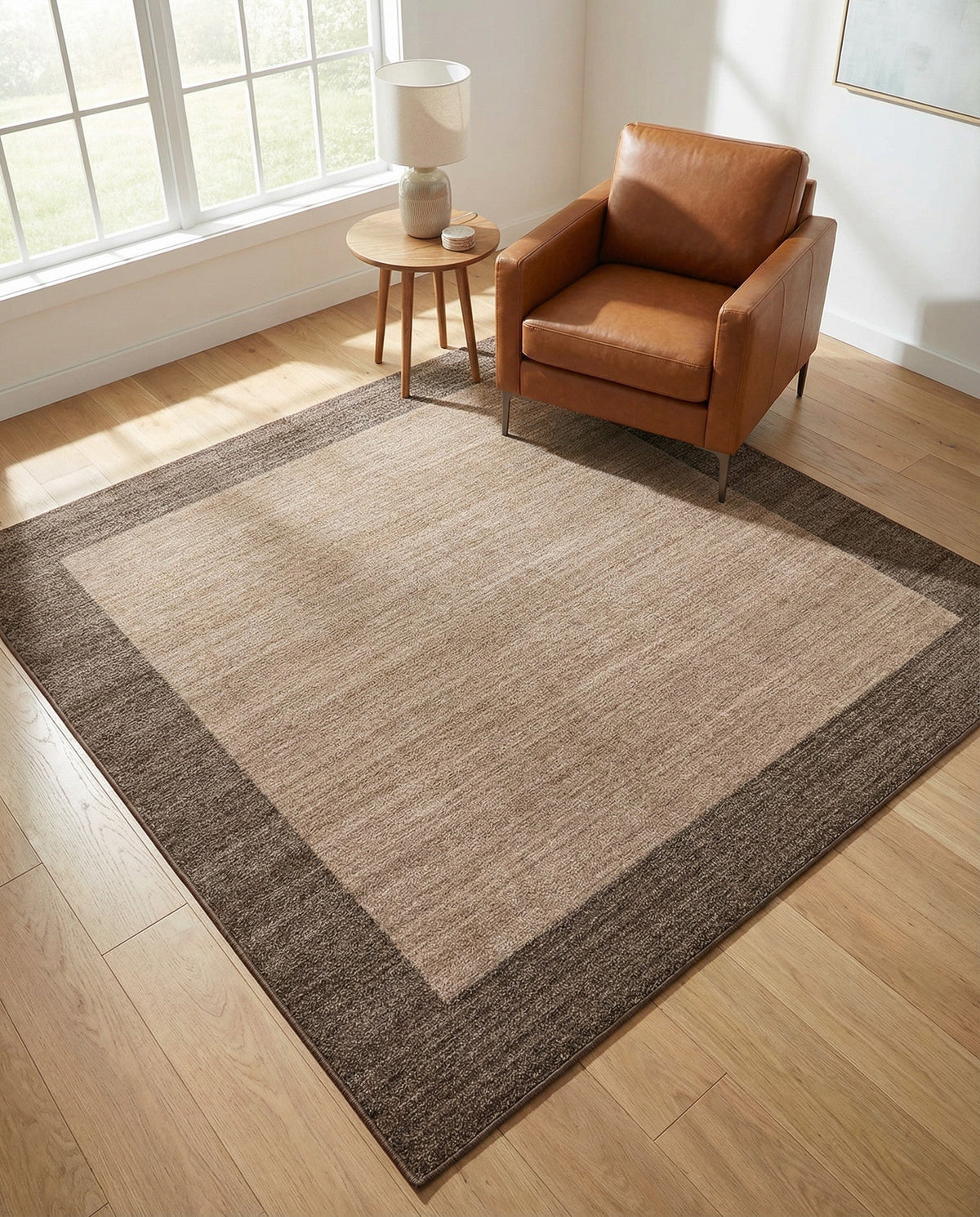 Studio Haven Collection Area Rug -  Conservatory (Light Brown) Square Light Brown  lifestyle 71