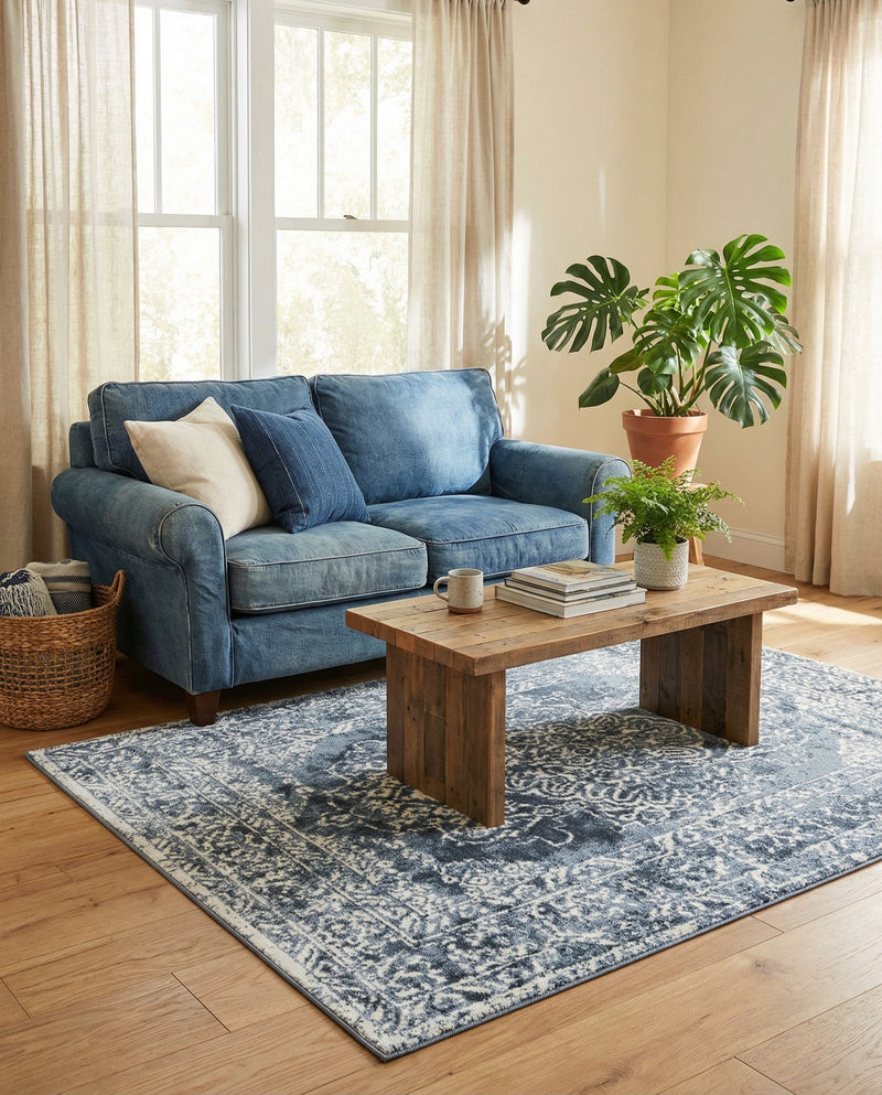 Cambridge Classics Collection Area Rug -  Magdalene (Blue) Rectangle Blue  lifestyle 11