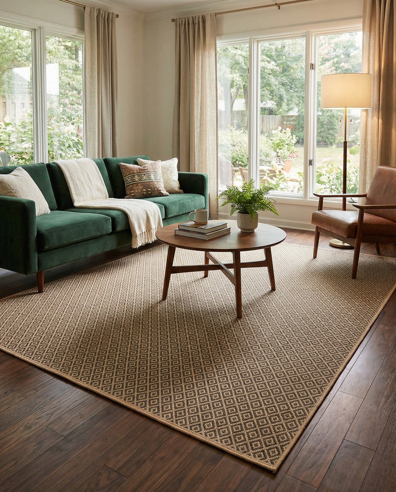 Sahara Sands Collection Area Rug -  Amarna Rectangle Natural and Brown  lifestyle 12