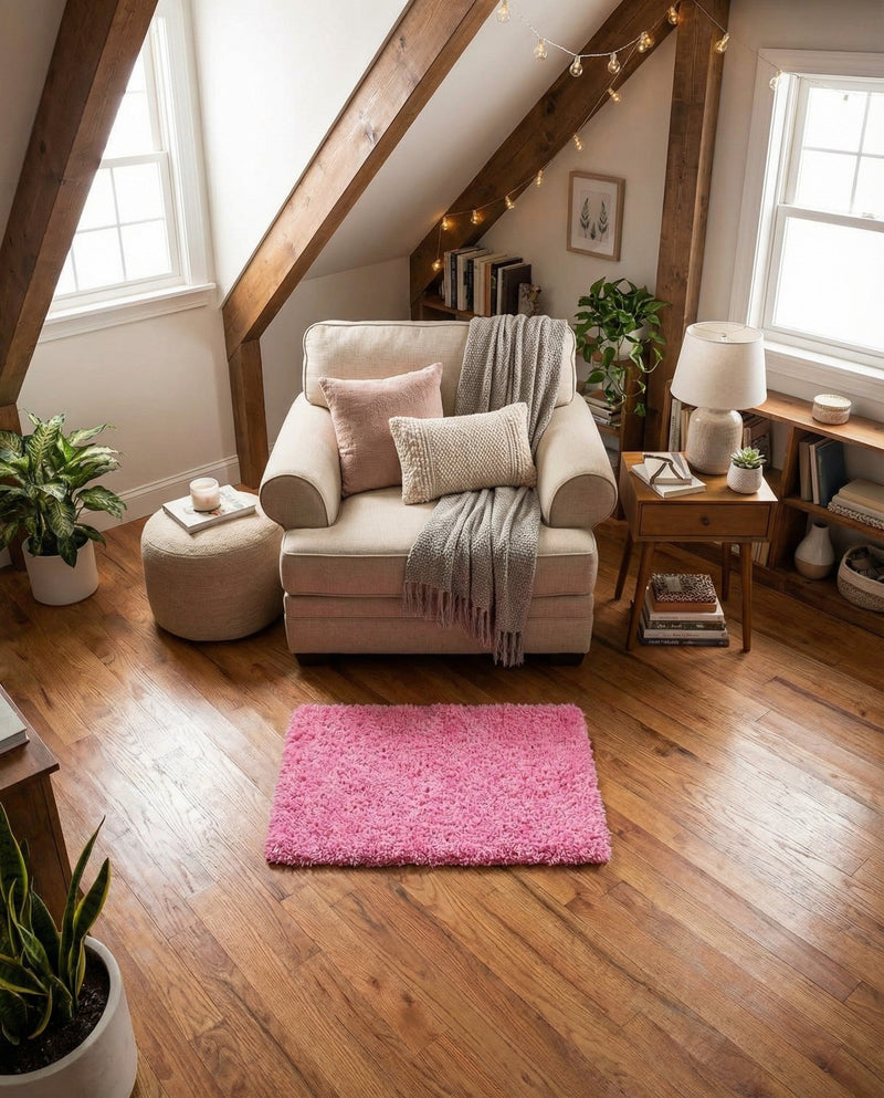 Plush Oasis Collection Area Rug - Serenity (Taffy Pink) Rectangle Taffy Pink  lifestyle 18