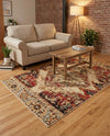 Neptune Elegance Collection Area Rug -  Naiad Rectangle Burgundy Beige  lifestyle 10