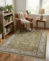 Persian Elegance Collection Area Rug -  Kerman (Green) Rectangle Green  lifestyle 23