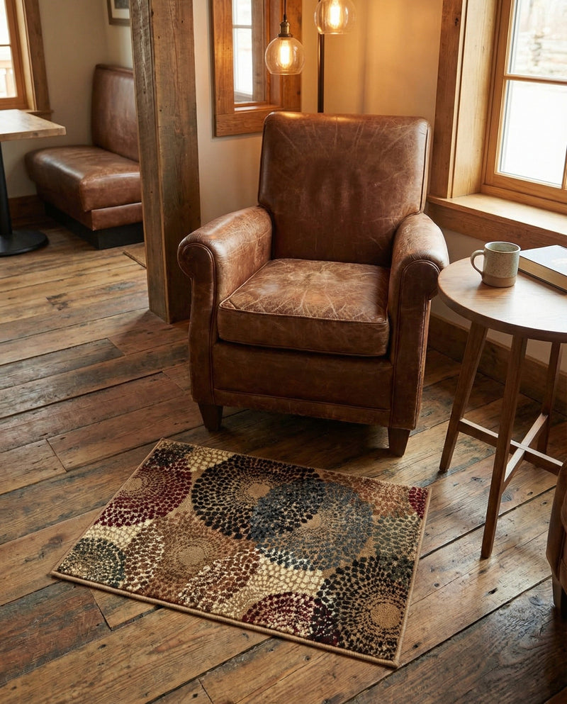 Bistro Lounge Collection Area Rug -  Cappuccino Rectangle Beige  lifestyle 17