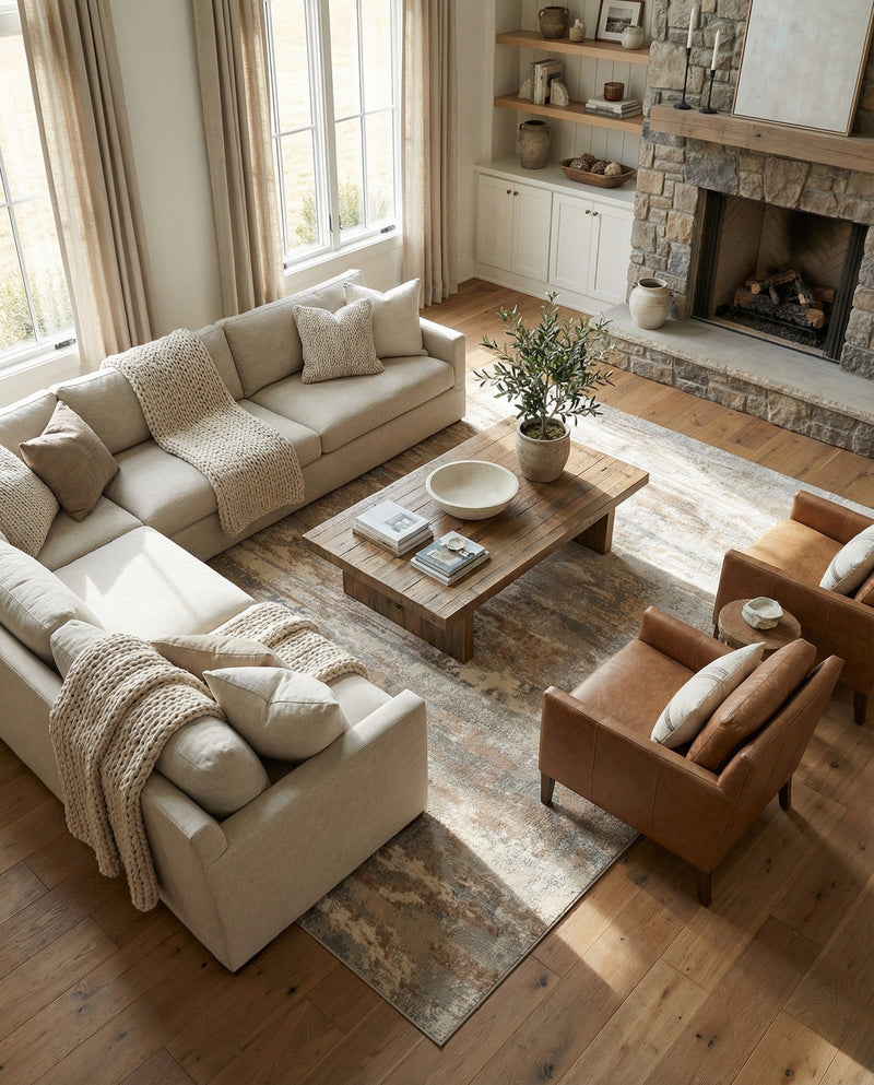 Aegean Elegance Collection Area Rug - Mesa Rectangle Beige  lifestyle 24
