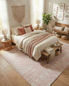 Brighton Stripes Collection Area Rug - Sussex (Pink) Rectangle Pink  lifestyle 13