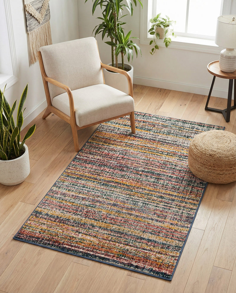 Jewel Oasis Collection Area Rug - Sapphire (Multi) Rectangle Multi  lifestyle 14