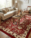 Tabriz Tapestry Collection Area Rug - Sahand (Red) Rectangle Red  lifestyle 16