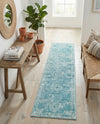 Dover Terrace Collection Area Rug -  Lagoon (Aqua) Runner Aqua  lifestyle 60