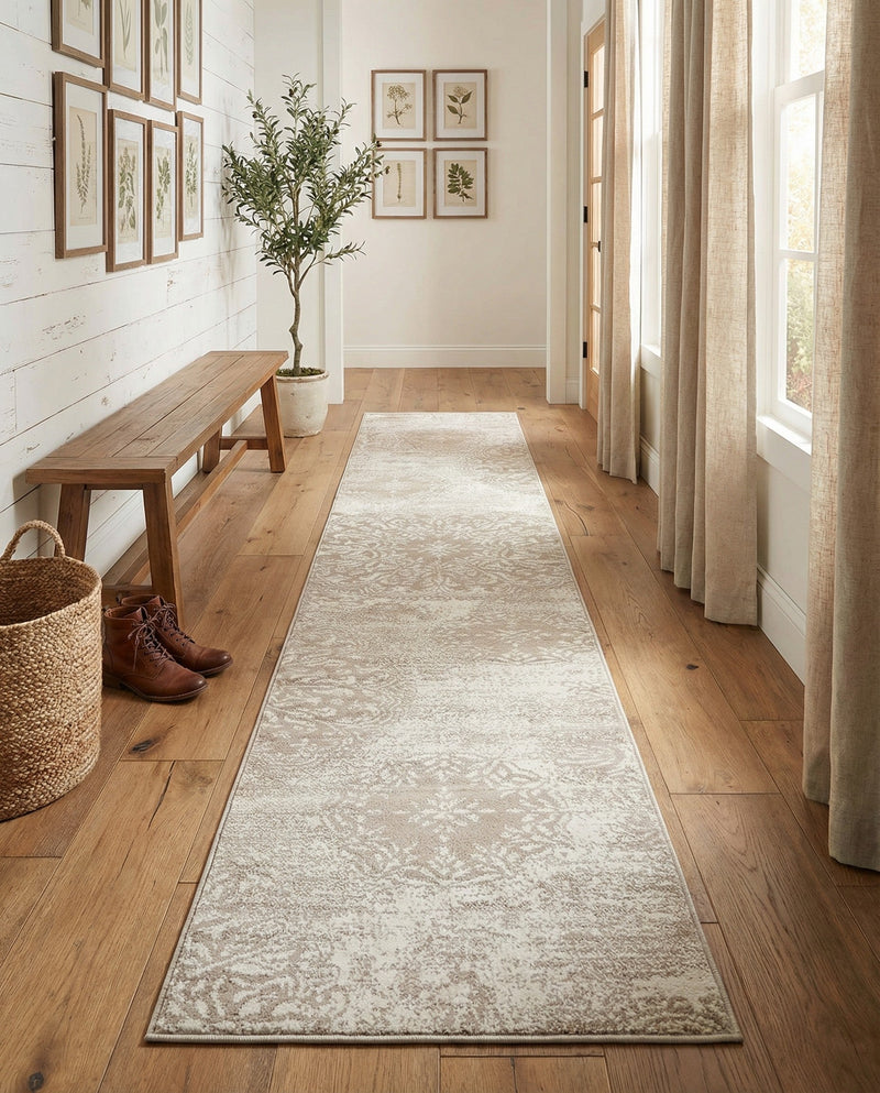 Riviera Elegance Collection Area Rug -  Monaco (Beige) Runner Beige  lifestyle 50