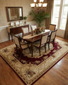 Versailles Elegance Collection Area Rug -  Louveciennes (Red) Rectangle Red  lifestyle 23