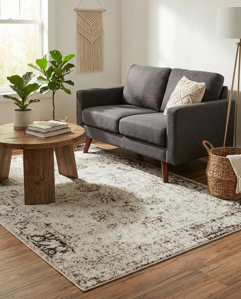 Riviera Elegance Collection Area Rug - Antibes (Beige) Rectangle Beige  lifestyle 20