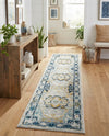 Parisian Elegance Collection Area Rug - Versailles (Gray) Runner Gray  lifestyle 72