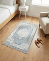 Rustic Charm Revival Collection Area Rug -  Meadowland Rectangle Light Blue  lifestyle 38
