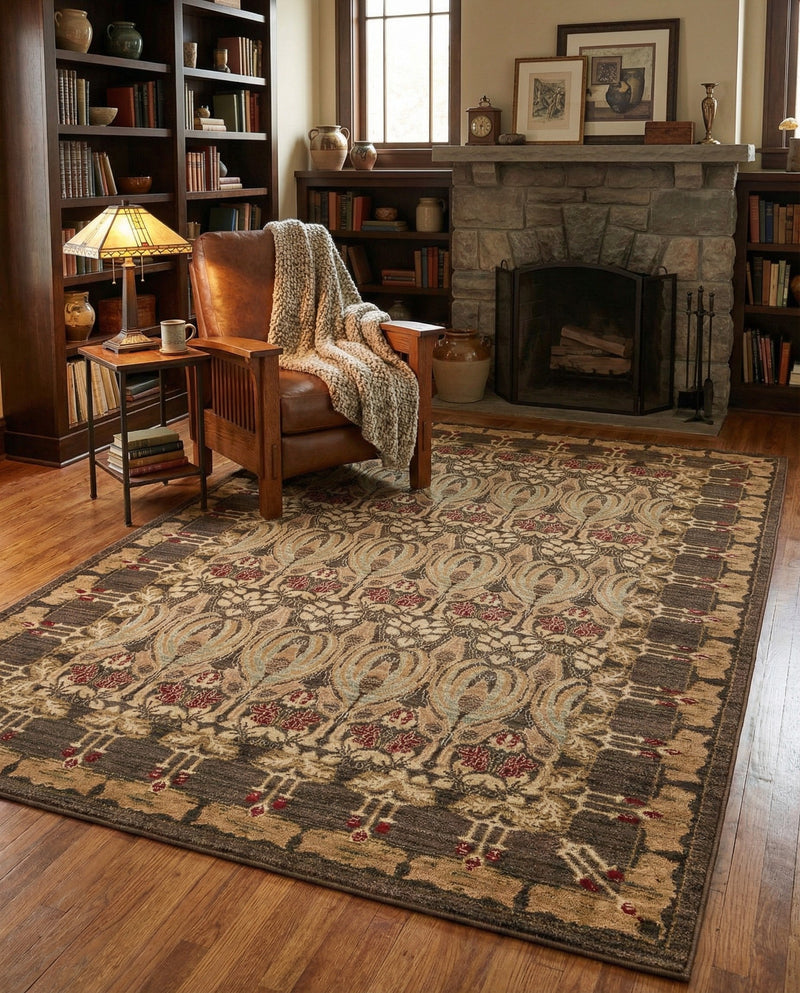 Chelsea Elegance Collection Area Rug -  Brompton (Brown) Rectangle Brown  lifestyle 43