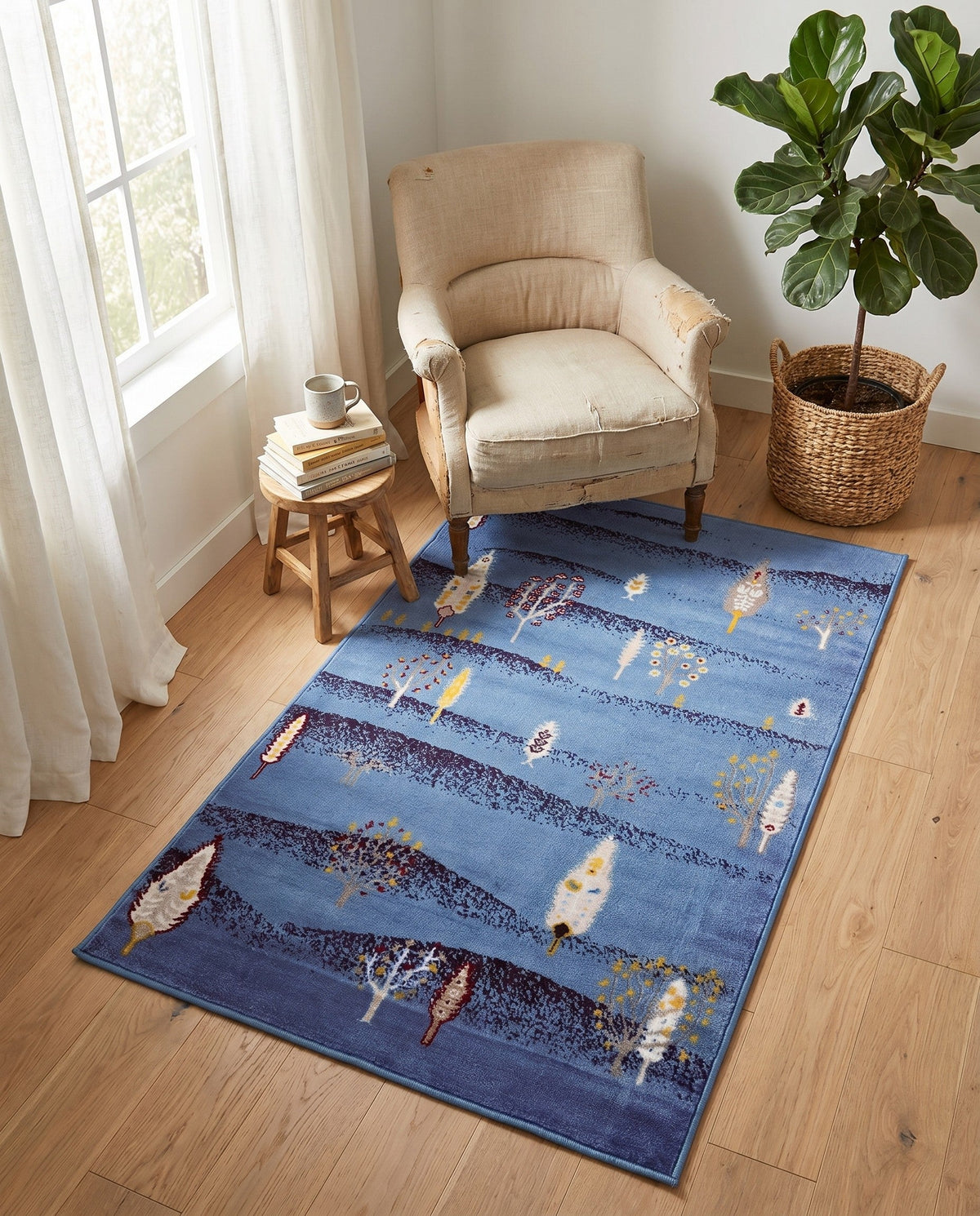Coastal Haven Collection Area Rug -  Surfside Rectangle Blue  lifestyle 30