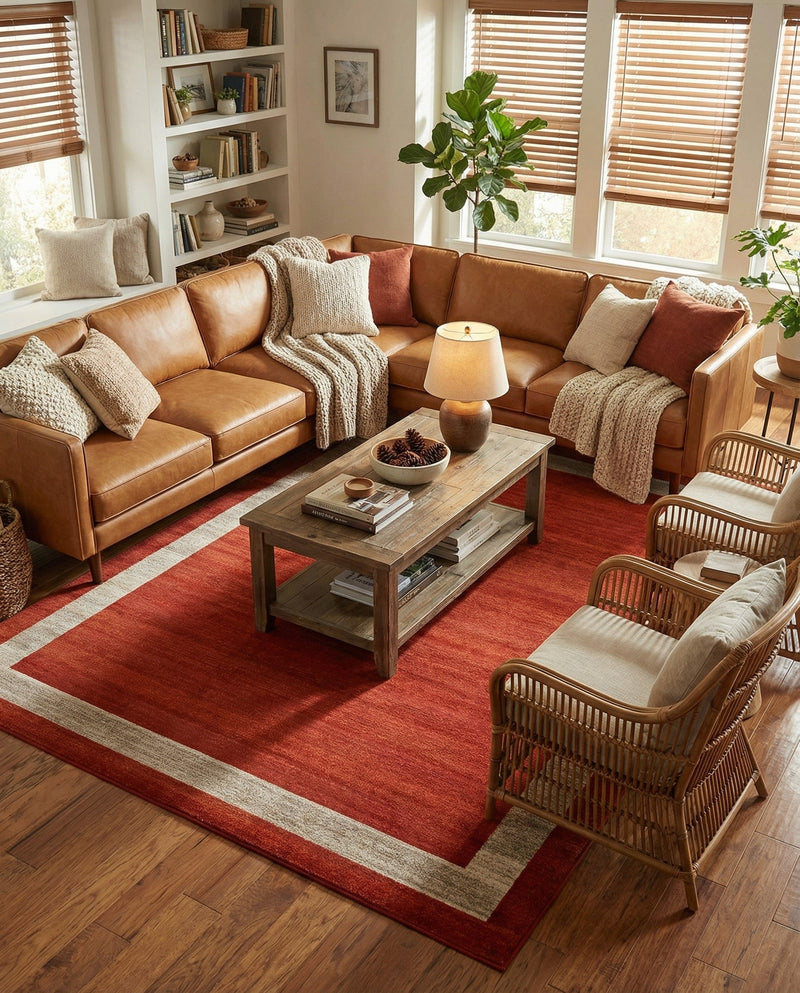Studio Haven Collection Area Rug -  Alcove (Terracotta) Rectangle Terracotta  lifestyle 10
