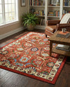 Tabriz Tapestry Collection Area Rug - Sahand (Terracotta) Rectangle Terracotta  lifestyle 18