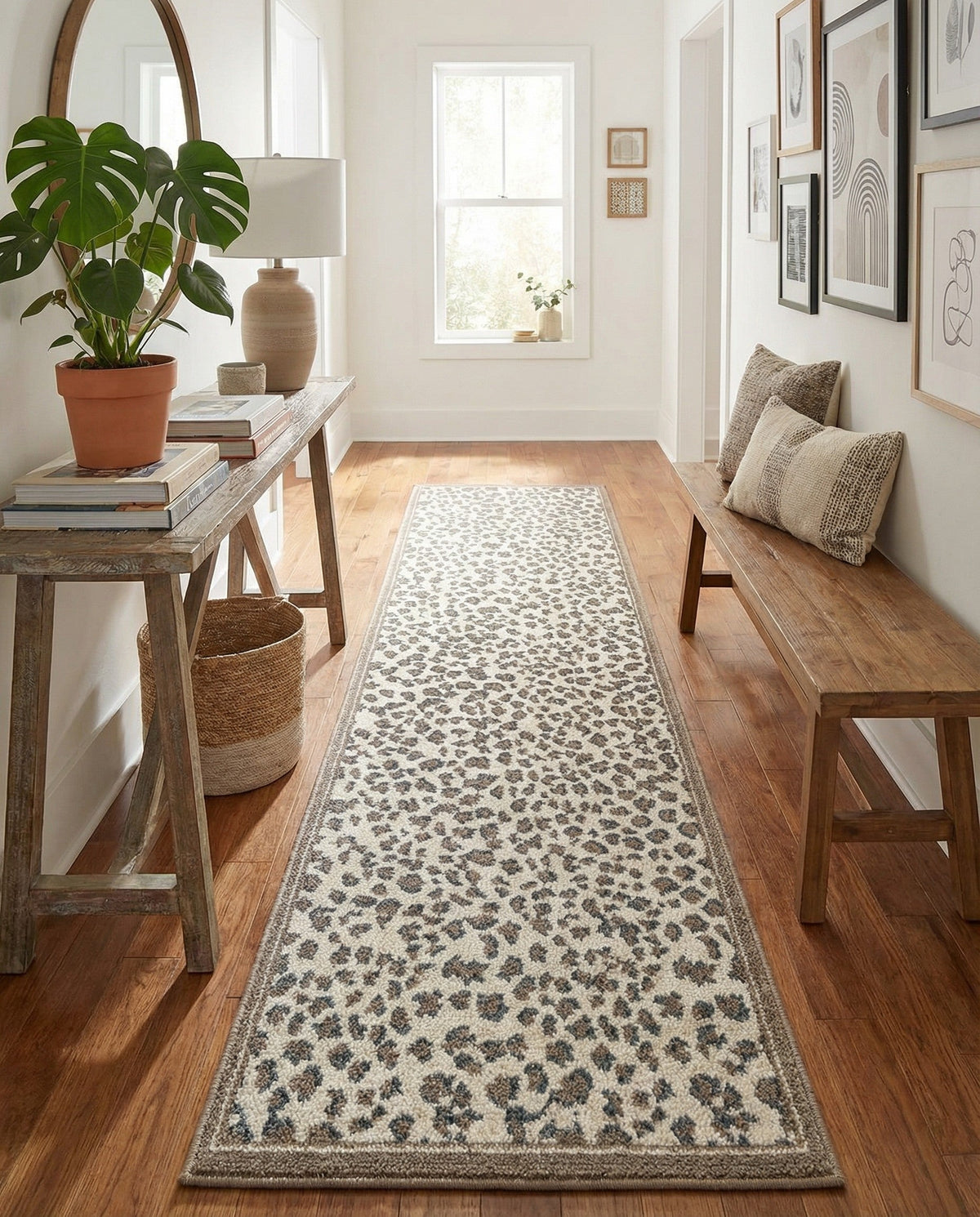 Savannah Sojourn Collection Area Rug - Serengeti Runner Brown  lifestyle 184