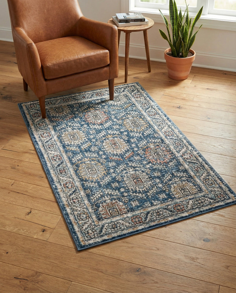 Mykonos Manor Collection Area Rug -  Paros Rectangle Blue  lifestyle 44