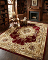 Versailles Elegance Collection Area Rug -  Vincennes Rectangle Red  lifestyle 19