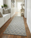 Lattice Gardens Collection Area Rug -  Bloomfield (Light Gray) Runner Light Gray  lifestyle 51