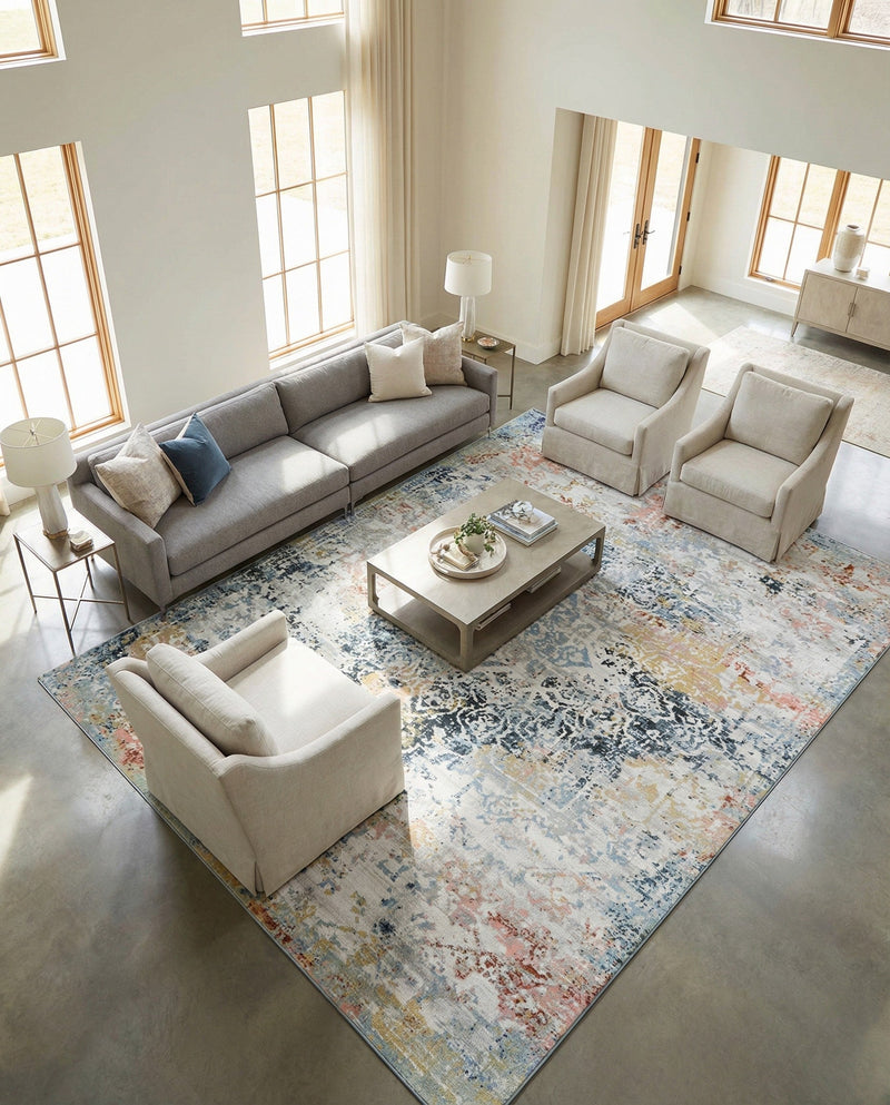 Aegean Elegance Washables Collection Area Rug -  Serifos Rectangle Multi  lifestyle 49