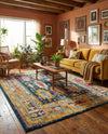 Brighton Terrace Collection Area Rug -  Portslade Rectangle Navy Blue  lifestyle 13