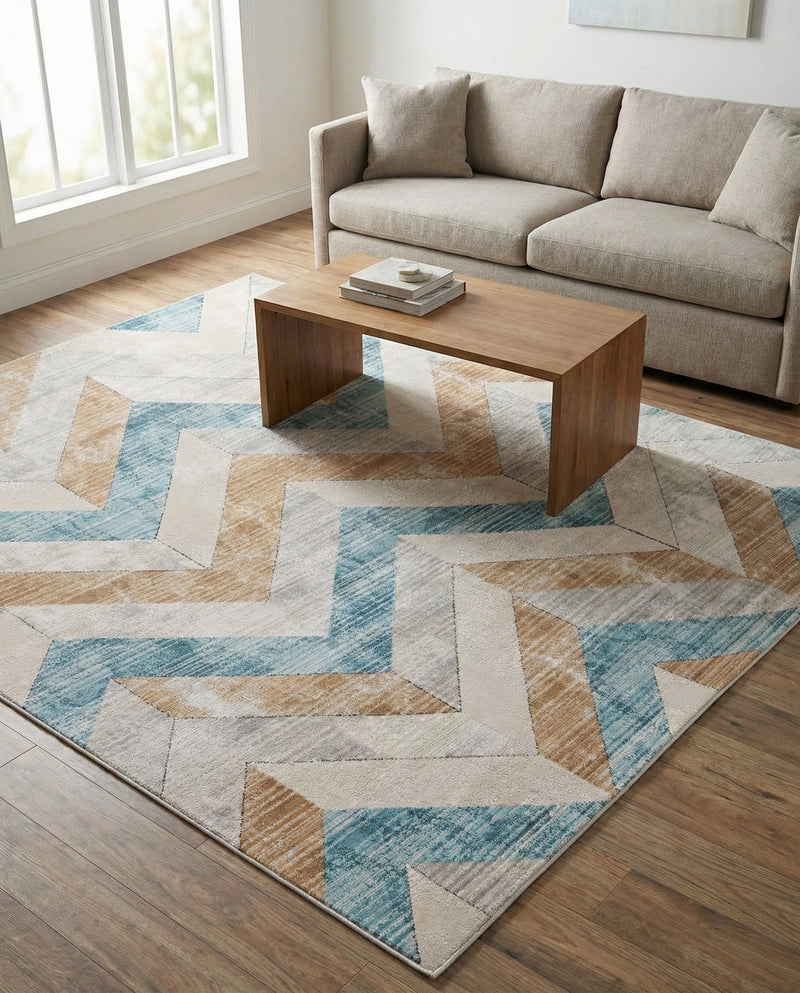 Dresden Elegance Collection Area Rug -  Bautzen Rectangle Blue  lifestyle 6