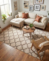 Lattice Gardens Collection Area Rug -  Bloomfield (Beige and Light Brown) Rectangle Beige and Light Brown  lifestyle 27