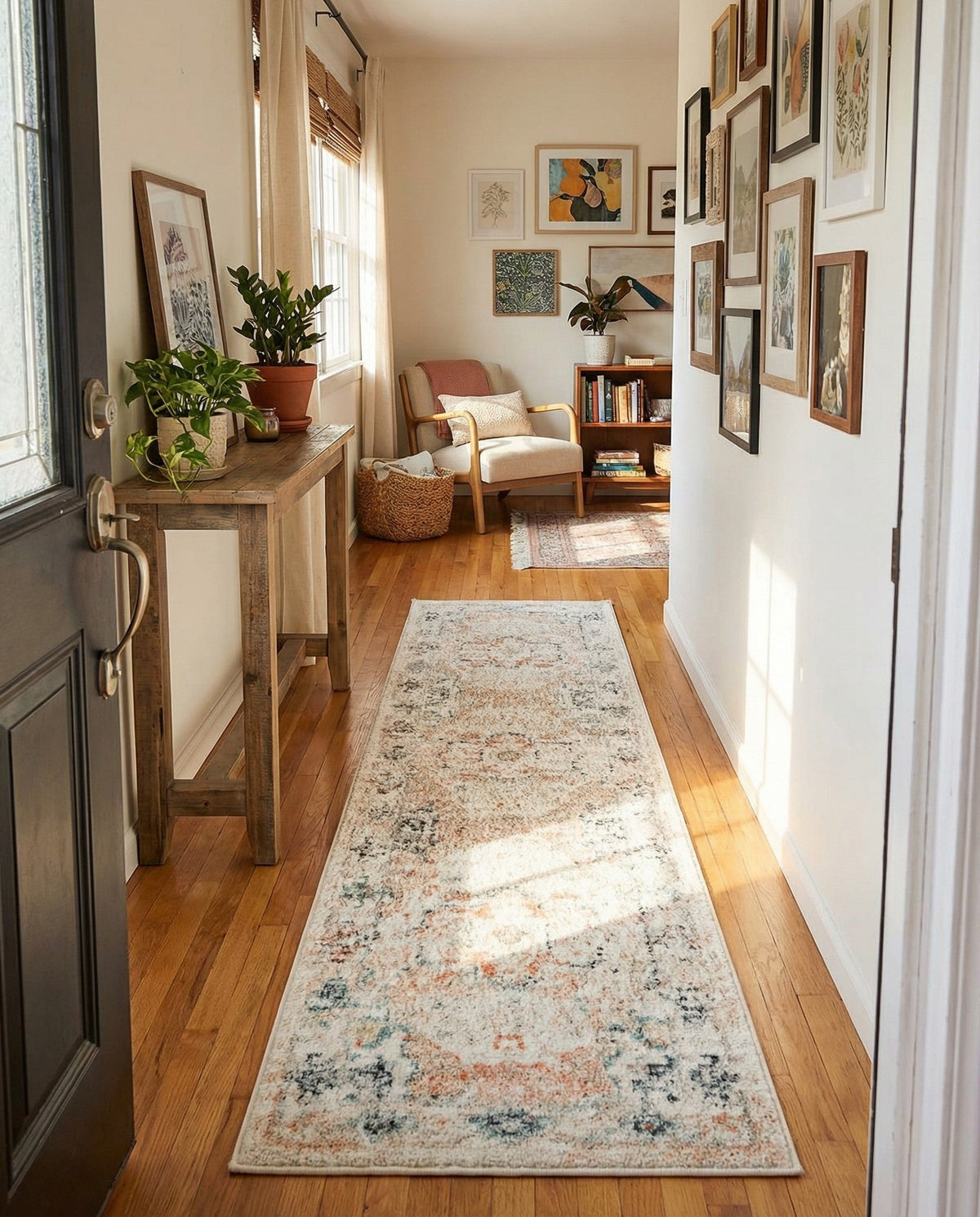 Parisian Elegance Collection Area Rug - Versailles (Ivory) Runner Ivory  lifestyle 136